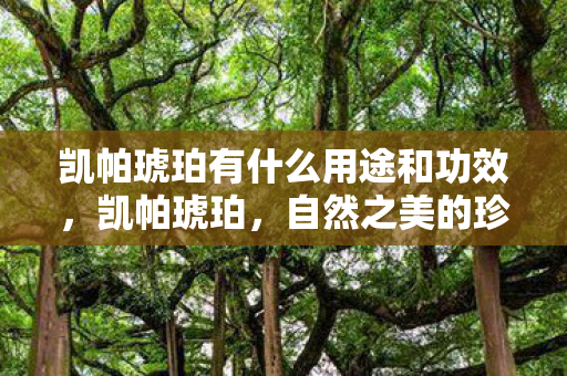 凯帕琥珀有什么用途和功效，凯帕琥珀，自然之美的珍贵馈赠与神奇用途，凯帕琥珀，自然之美的珍贵馈赠与神奇用途