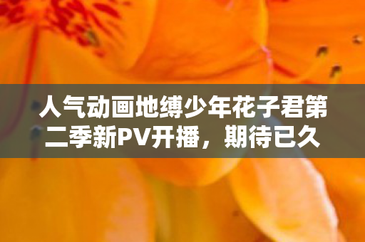 人气动画地缚少年花子君第二季新PV开播，期待已久的好消息！