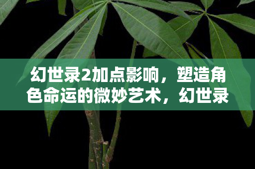 加点影响角色命运的微妙艺术图片