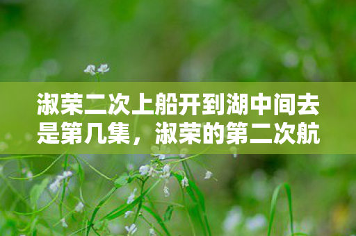 淑荣二次上船开到湖中间去是第几集，淑荣的第二次航行，湖心之旅的启示