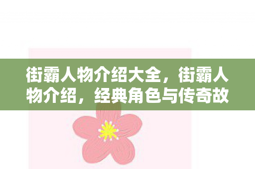 街霸人物介绍大全，街霸人物介绍，经典角色与传奇故事，街霸人物介绍，经典角色与传奇故事