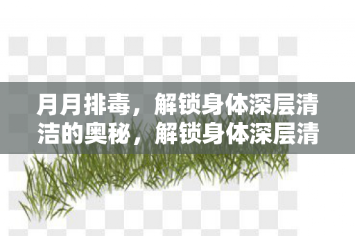 月月排毒，解锁身体深层清洁的奥秘，解锁身体深层清洁的奥秘，月月排毒