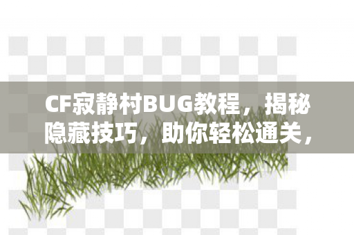 揭秘CF寂静村隐藏BUG图片