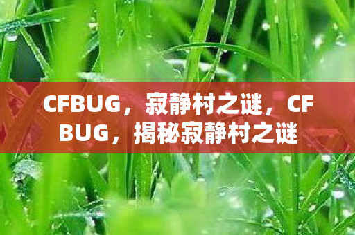 CFBUG，寂静村之谜，CFBUG，揭秘寂静村之谜