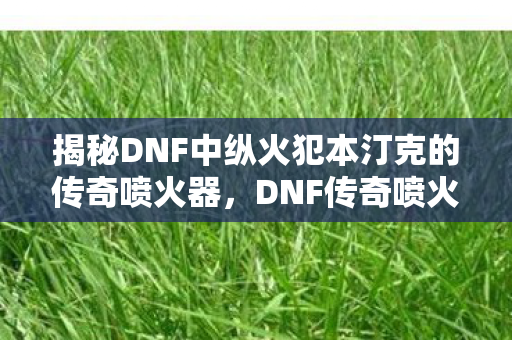 揭秘DNF中纵火犯本汀克的传奇喷火器，DNF传奇喷火器，纵火犯本汀克的秘密武器揭秘